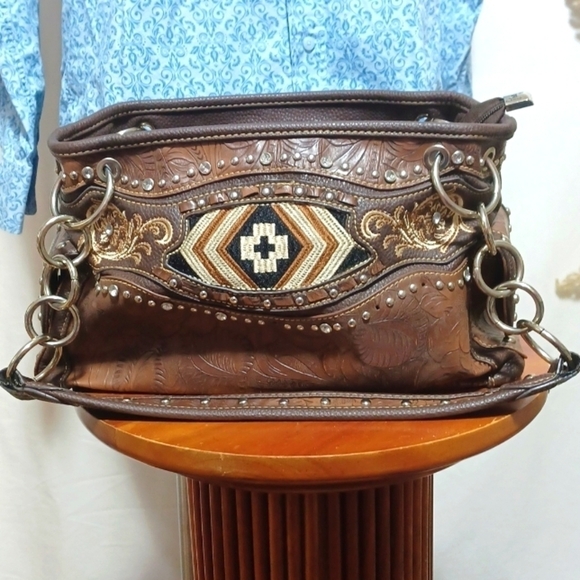 AMERICAN BLING PURSE Bag with chains and Studs and Zippers